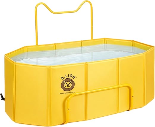 Home Spa Bathtub for Adults Portable Foldable 70×65cm Freestanding PVC Soaking Tub with Thermal Insulation, Dual Drain System, Non-Inflatable Bath Barrel for Small & Compact (Yellow)