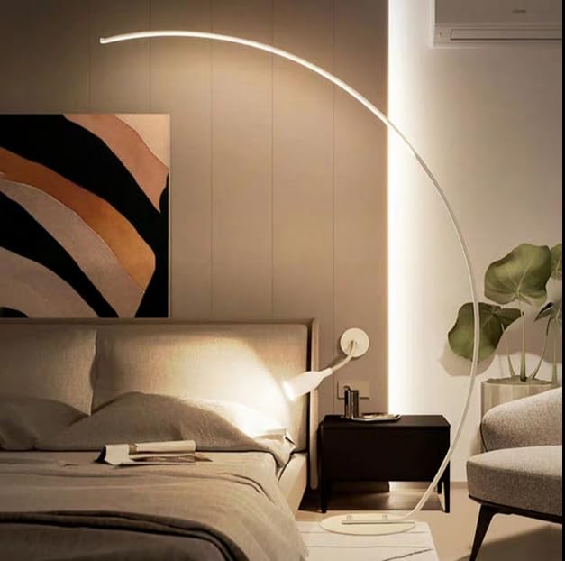 Arc Floor Lamp for Living Room, 165cm Modern LED Standing Lamp, Dimmable 3 Temperature, Timer