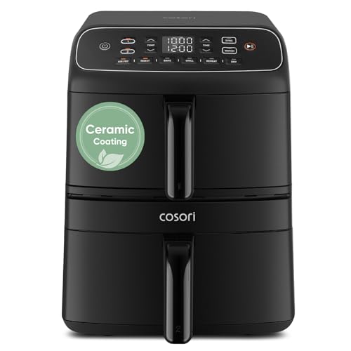 Cosori Double Stack Air Fryer 8.6L, Less 39% Counter Space, Ceramic Coating