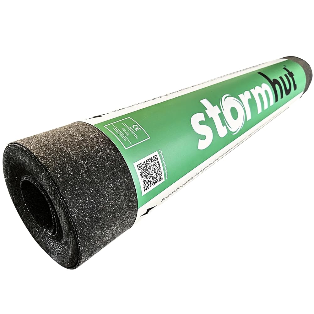 Heavy Duty Shed Felt Roofing Roll 10m x 1m – Polyester Reinforced Core – Green Mineral Roofing Felt – Waterproof Shed Roof Covering – Nails Included