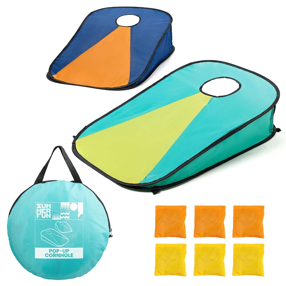 Toyrific Summer Fun Pop-Up Cornhole Game Set