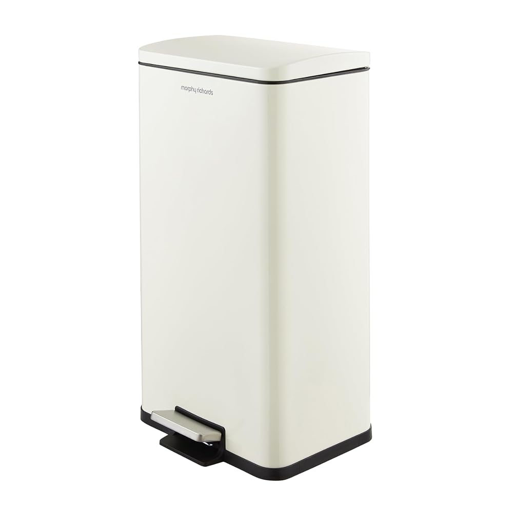 Morphy Richards Kitchen Bin 30L, Pedal Rubbish Bin, Cream