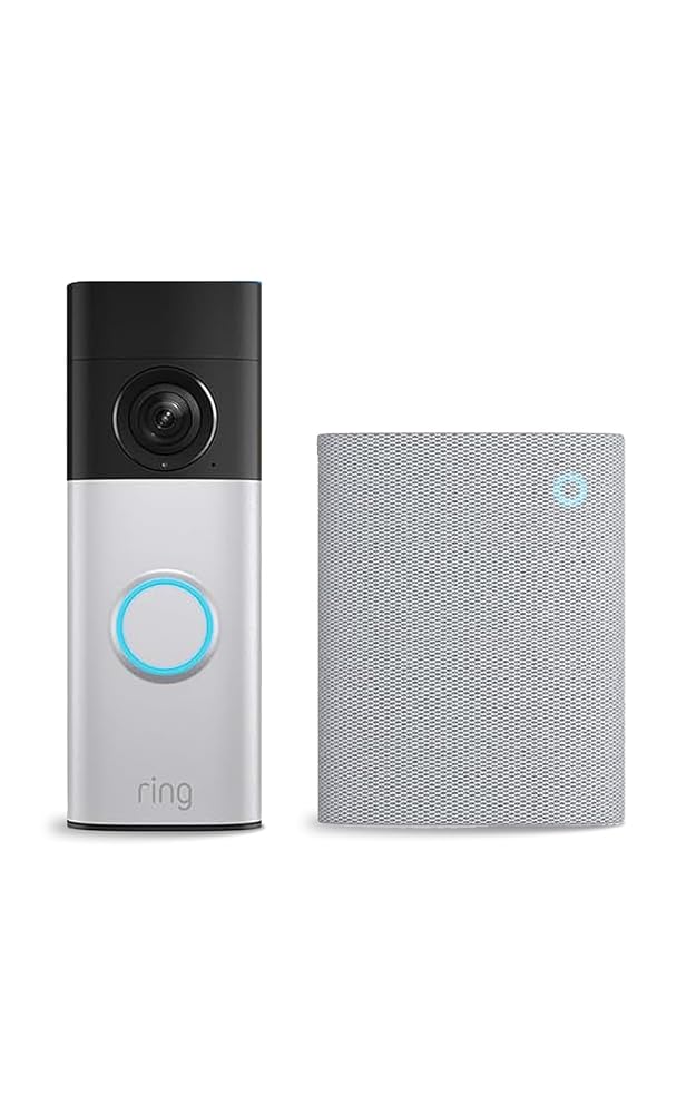 Ring Battery Video Doorbell Plus (Newest Gen) + Chime, Retinal 2K, Up to 6x Enhanced Zoom, Quick Release Battery Pack