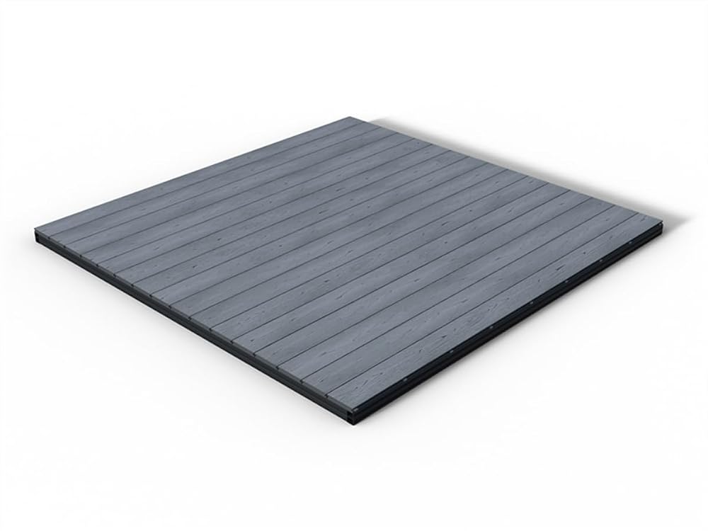 eDecks RealGroove Bark Effect Grey Solid Composite Decking Kit (Boards, Joists & Fixings) 2.4m x 2.4m