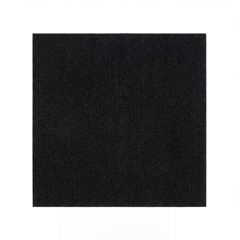 Carpet Tiles 50x50cm, 20 Pack, Self Adhesive, 5 Square Metres, Heavy Duty Commercial Grade, Black