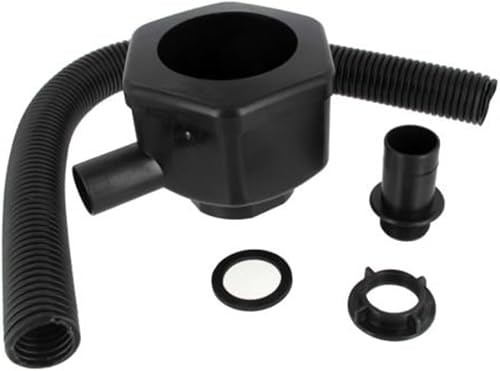 Bowers Bargains Water Butt Rainwater Diverter Filler Kit, Black, Plastic, for 65mm Square and 68mm Round Downpipes, 500mm Hose