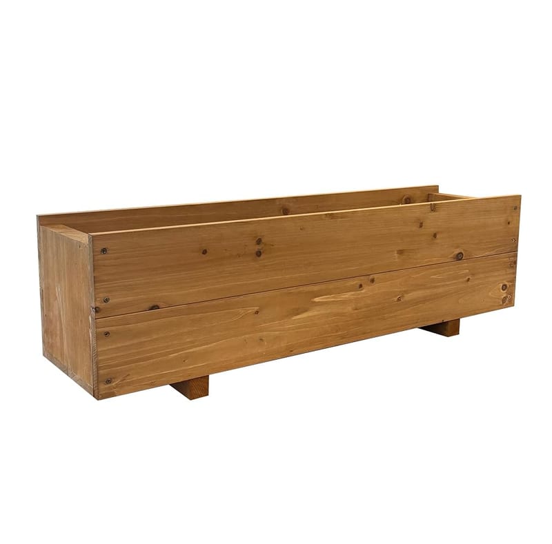 Selections Large Rectangle Wooden Garden Trough Planter (90cm)