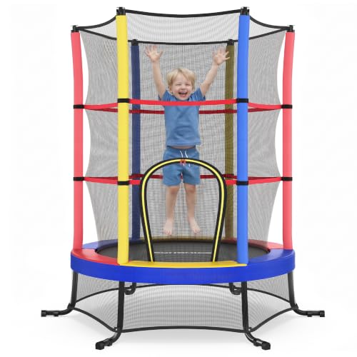 SONGMICS Kids Trampoline, 5.7 FT / 174 cm, with Safety Net Enclosure