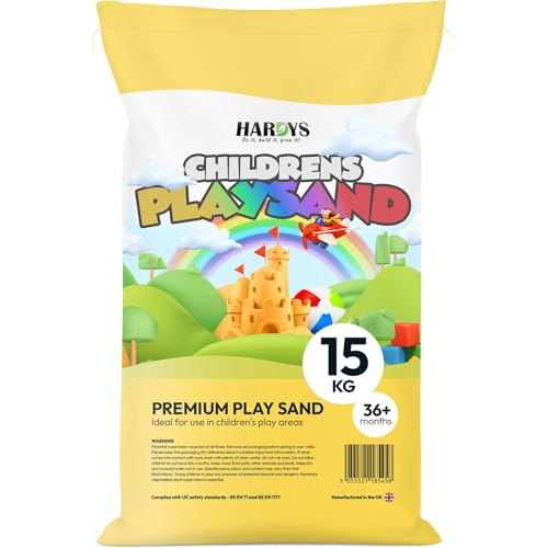 Hardys Play Sand For Kids, 15kg - Soft Fine Kids Sand, Screened for Sandpits, Sensory Trays, and Tables - Clean Safe Outdoor & Indoor Playsand, Made In UK