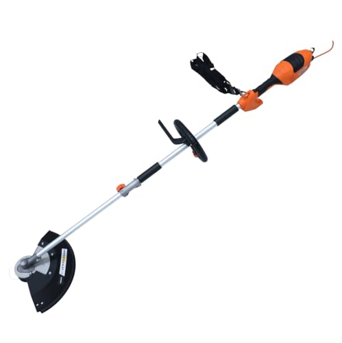 eSkde Electric Brush Cutter and Strimmer, 2-in-1, 1000W, with Nylon Spool and 4-Tooth Blade, 10m Cable