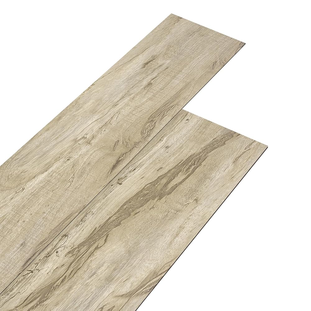 INMOZATA Self Adhesive Floor Tile, 36 Planks 5m² Waterproof Vinyl Flooring Planks, Natural Light Oak